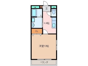 松阪駅 徒歩30分 3階の物件間取画像